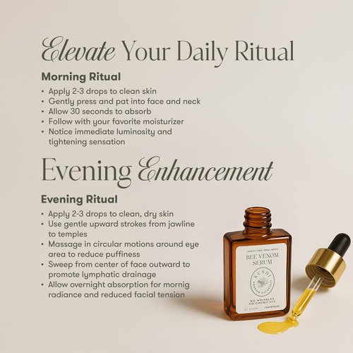 KUSHI Bee Venom Serum - Hydrating & Firming Face Serum for Radiant Skin - 15ml, Cruelty-Free, No Parabens