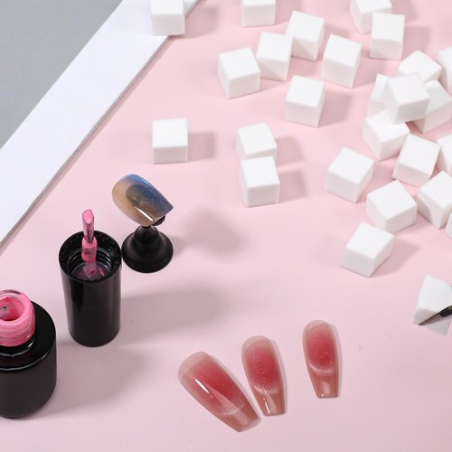 400 PCS Mini Nail Sponges Nail Art Sponge for Gradient Nails Design Square Nails Sponge Applicators for Professional Salon and Home Use