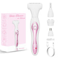 Electric Razor for Women 4-in-1 Bikini Trimmer & Body Shaver for Face, Legs, Underarms, Pubic Hair – Rechargeable Wet/Dry Painless Hair Removal with LED Display (Pink)