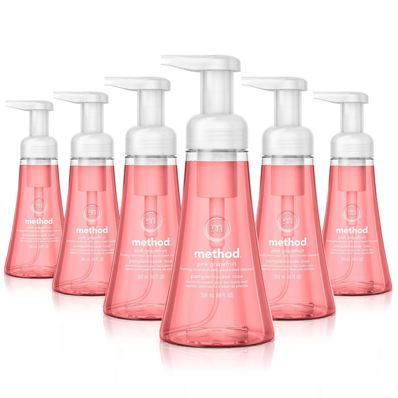 Method Foaming Hand Soap, Pink Grapefruit, 10 fl oz, (Pack of 6)