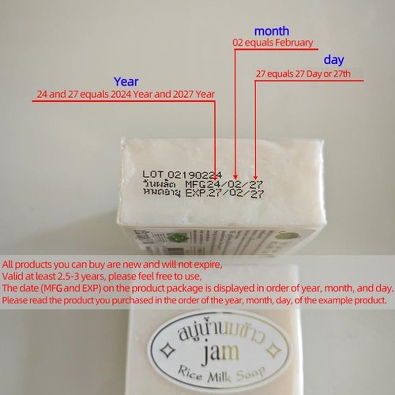 Maruomiki Thai Rice Soap 6 Pieces 13.76 oz Total Cleansing Facial Bath Soap Handmade Cold Craft Wedding Gift (6)