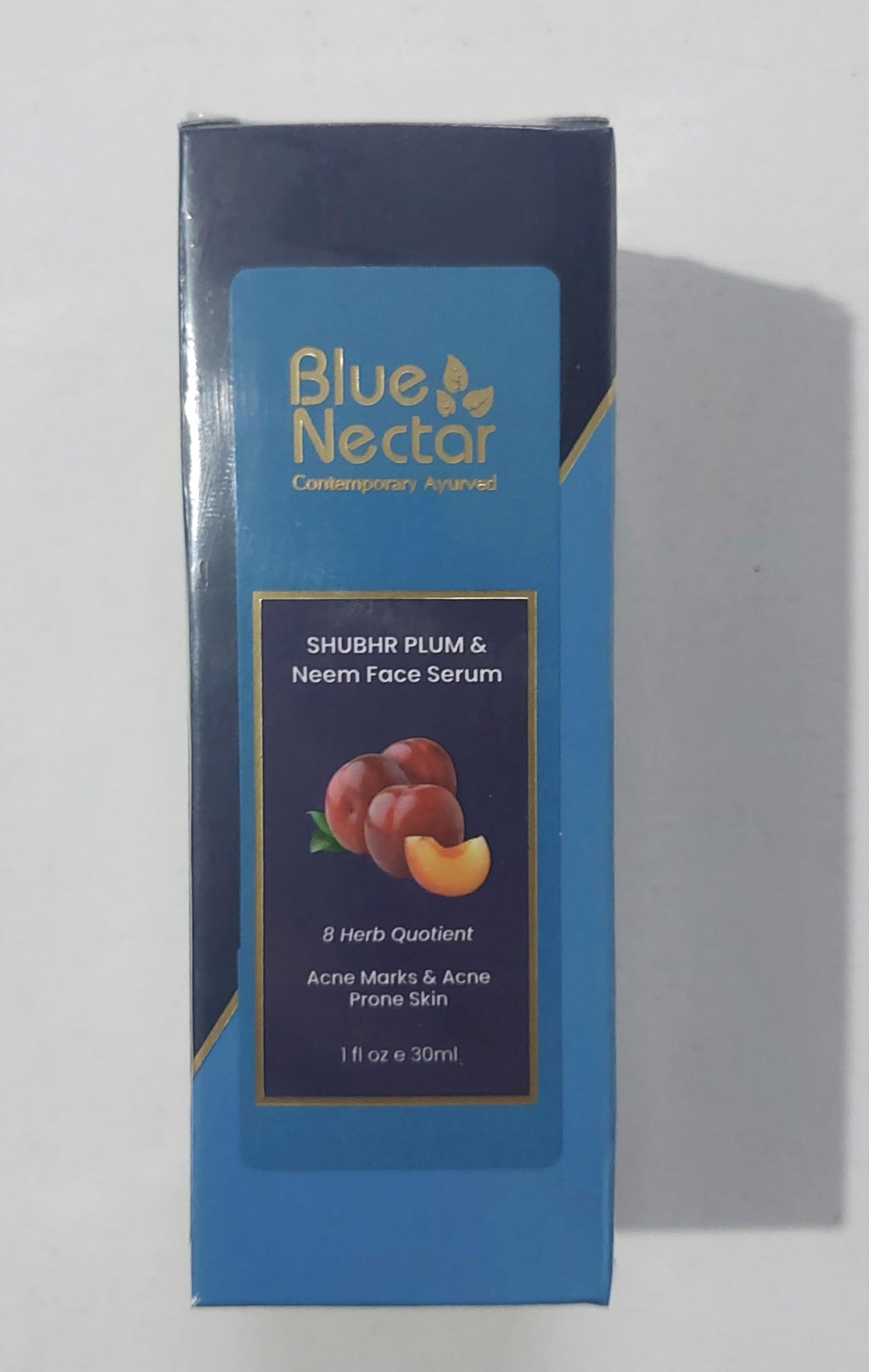 Blue Nectar Plum Face Serum for Acne Prone Skin and Acne Marks | Oil Free Anti Acne Serum for Oily Skin | Pore Minimizing Serum for Bumpy Texture | With Plant Based Vitamin C (1Fl Oz)