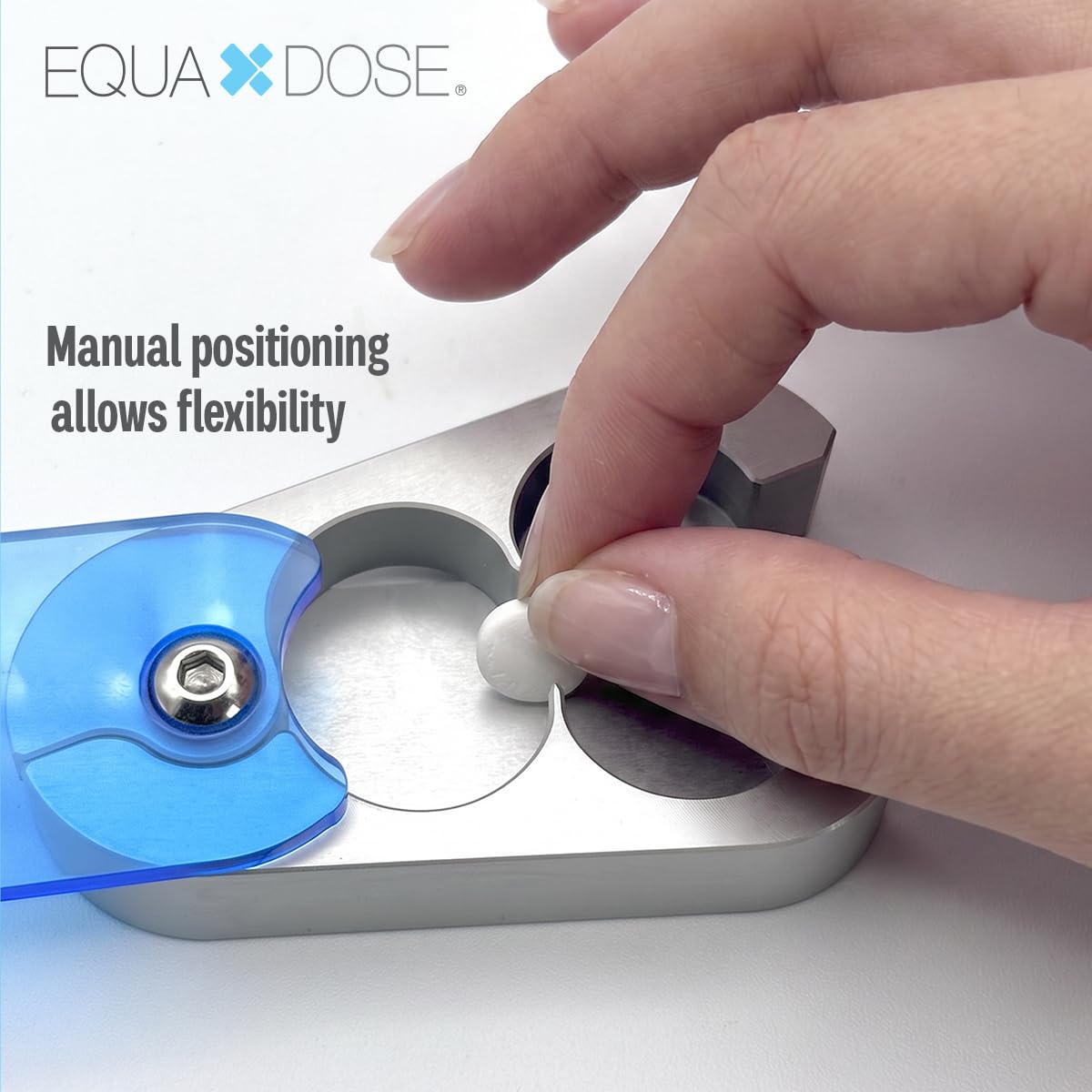 EQUADOSE Pill Splitter with Premium and Durable Aluminum Blades, Safely and Cleanly Cuts Small and Large Tablets, Vitamins, and Pills, Easy Tablet Divider for Accurate Medication Dosing