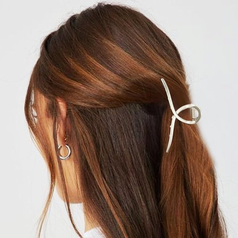 CAKURE Metal Hair Clips Gold Claw Clip Small Hair Clips for Thin Hair Hair Accessories for Women and Girls (Pack of 2)
