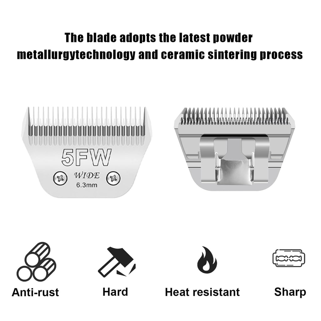 Audoc 2PCS 10 Blades Dog Grooming Blades Compatible with Andis,Oster A5,Wahl km10 Dog Clippers,Size-#10, 1/16-Inch Cut Length (2pcs #10 (1.5mm))