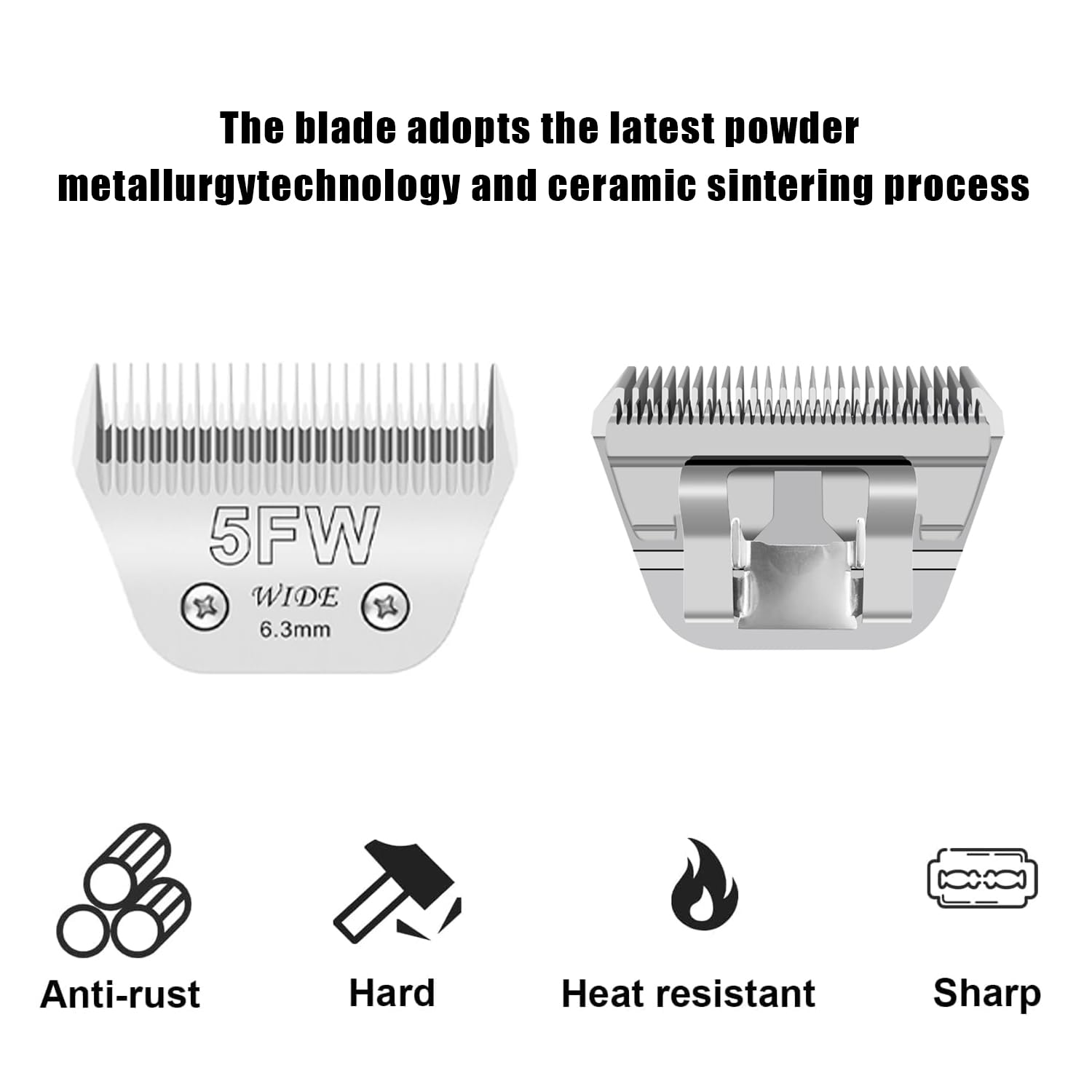 Audoc 2PCS 10 Blades Dog Grooming Blades Compatible with Andis,Oster A5,Wahl km10 Dog Clippers,Size-#10, 1/16-Inch Cut Length (2pcs #10 (1.5mm))