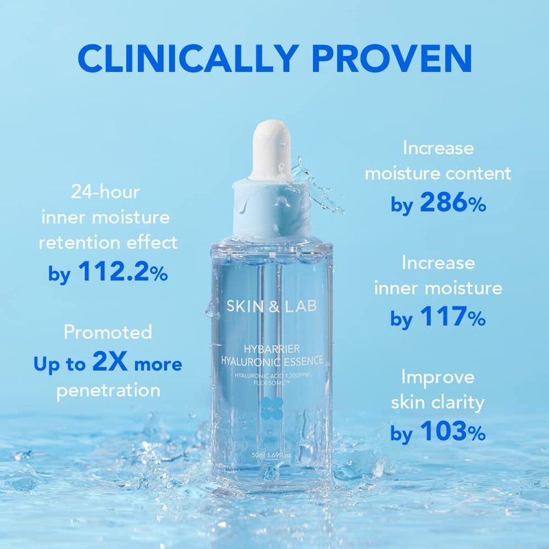 [SKIN&LAB] Hybarrier Hyaluronic Essence | Contains Hyaluronic Acid | Daily Facial Essence | For All Skin Types | 1.69 fl.oz.