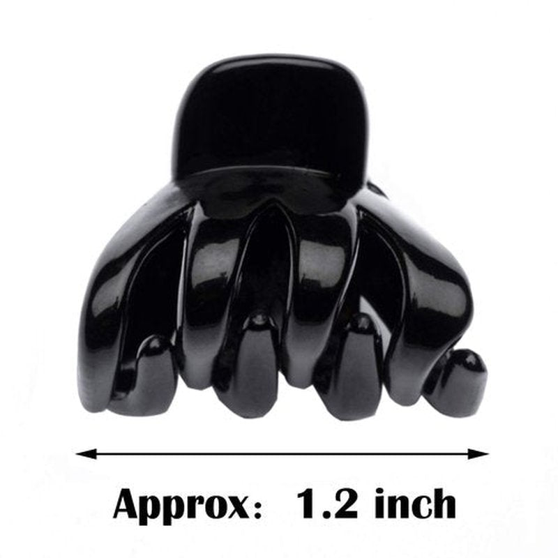 Cobahom 24 Pcs Small Mini Octopus Plastic Hair Claw Clips for Thin Hair - No-Slip Styling Accessories for Women and Girls (Black, Hair Styling)