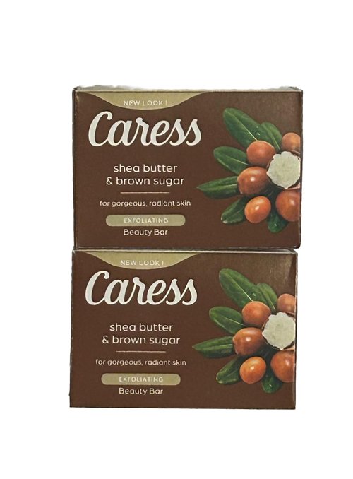 Caress Shea Butter & Brown Sugar Bar Soap, 3.15 OZ, 2 Bars