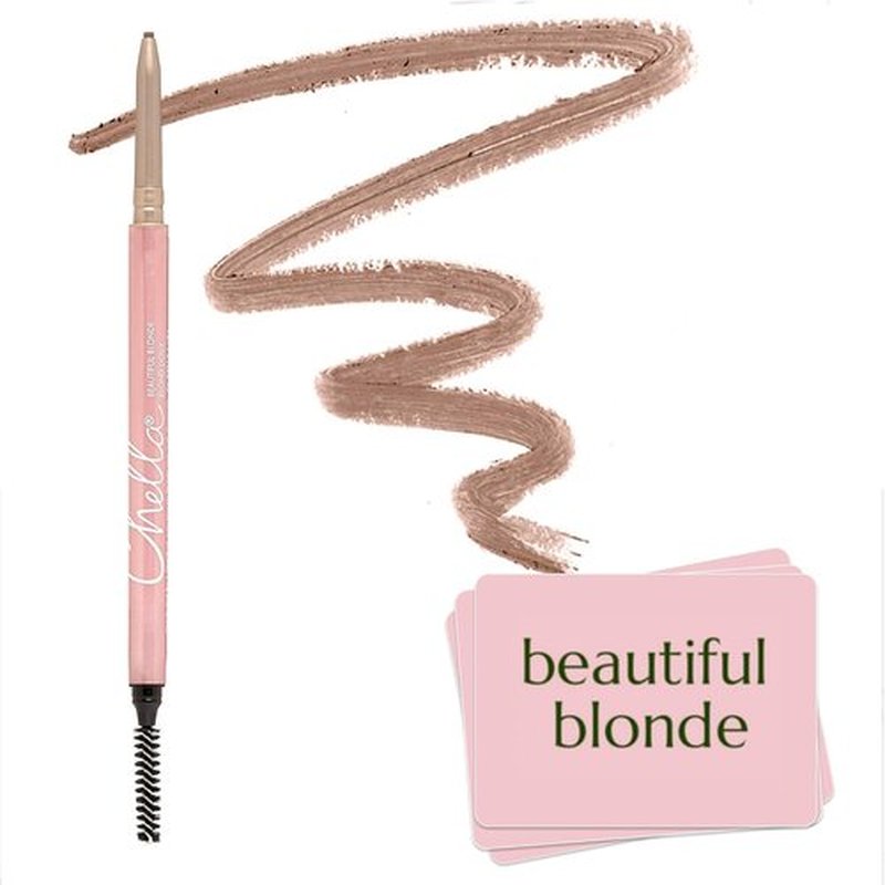 Chella Eyebrow Pencil - Long-Wear Brow Definer for Shaping & Filling - Precise Blonde Tip for Women