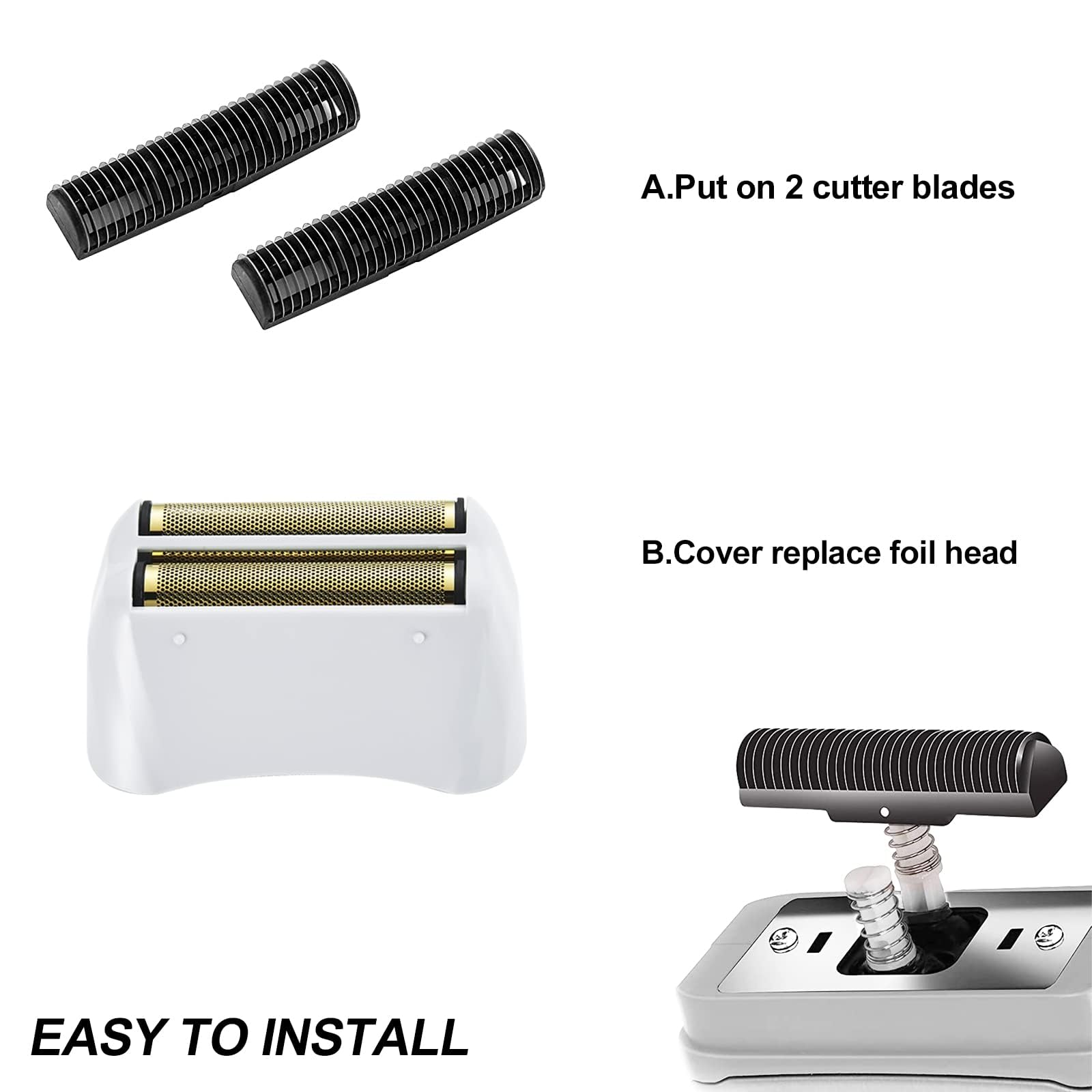 Replacement Foil & Cutter for Andis reSURGE Shaver 17300,White