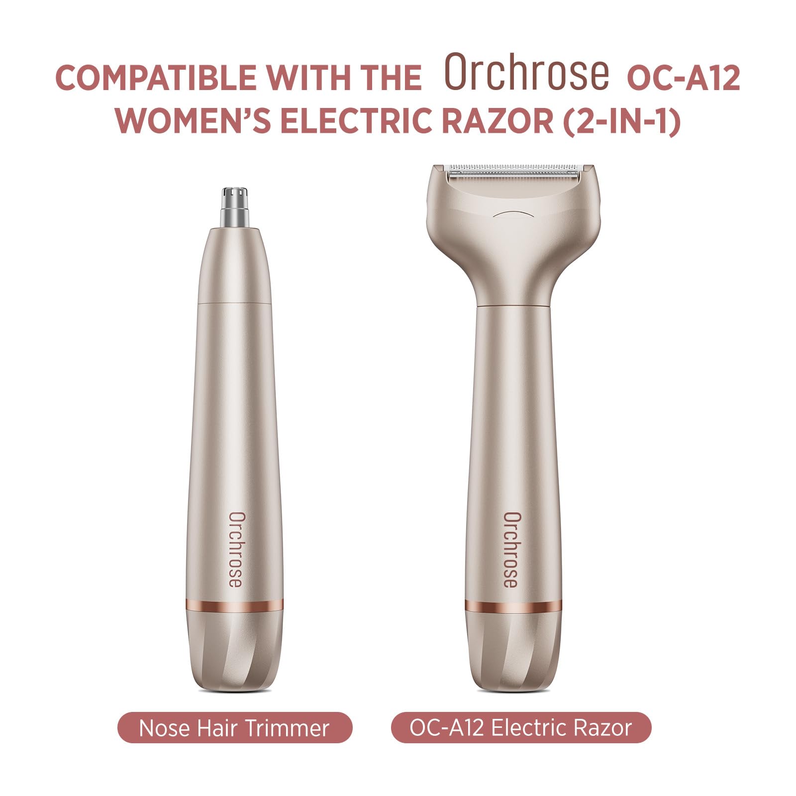 Orchrose Nose Hair Trimmer Head: OC-A12 Replacement Shaving Attachment - Safe & Effortless Trimming for Women - 1 Pack
