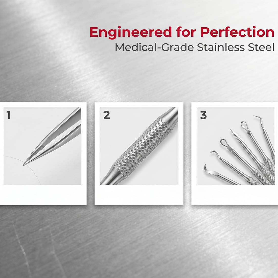 Professional Beauty Salon Tweezers, Beauty Salon Tweezers for Blackheads, High Hard Stainless Steel Blackhead Remover Tweezer for Whiteheads, Blackheads, Acne and Ingrown Hair (Set c)