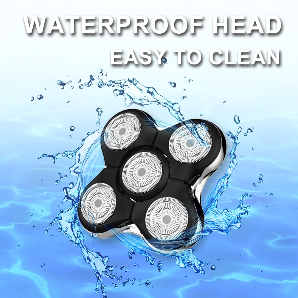 XR7000 Replacement Heads for Re-mington Head Shaver, 5 Rotary Blades Replacement Cutter Head, Compatible with Re-mington XR7000, Restores Shaving Performance, Easy to Install (2 Packs)