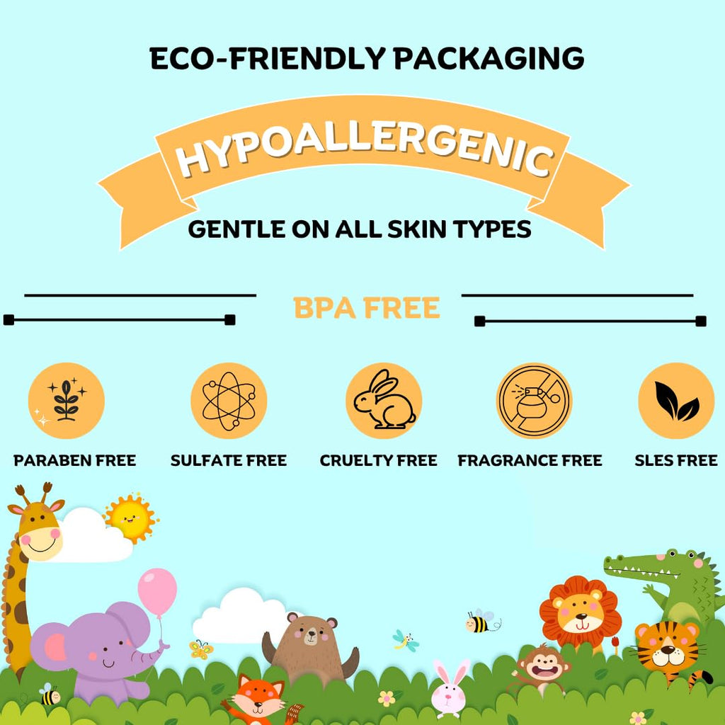 TINOQ Kids Soap Bar | Hypoallergenic for Sensitive Skin | Natural & Organic Ingredients | Calming Green Tea | Eco Zoo Packaging for Kids & Earth | 2 Bars – 3.5 oz Each