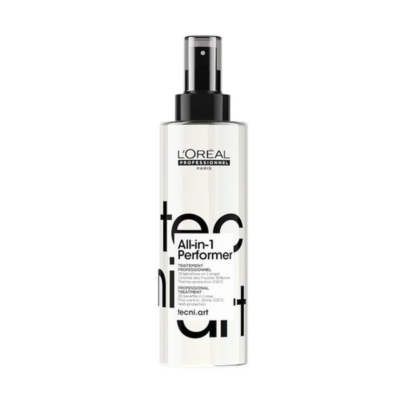 L'Oréal Professionnel Tecni.art All-in-1 Performer Styling Treatment Spray | 30 Benefits, Heat Protection, Anti-Frizz, Leave-In