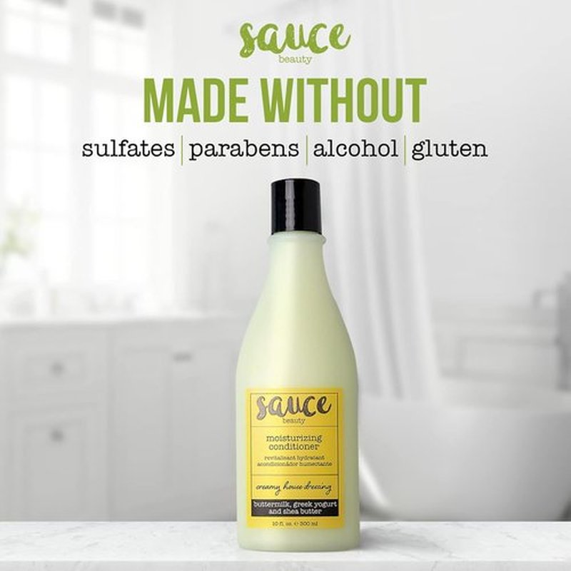 Sauce Beauty Creamy House Dressing Hair Conditioner - Frizz Control Detangler for Curly Hair (10 Fl Oz) | Moisturizing with Shea Butter & Greek Yogurt