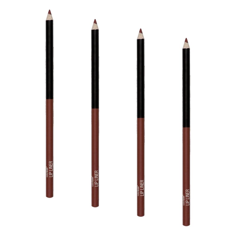 wet n wild Lip Liner Pencil Color Icon Lip Color Makeup, Dark Brown Chestnut (Pack of 4)