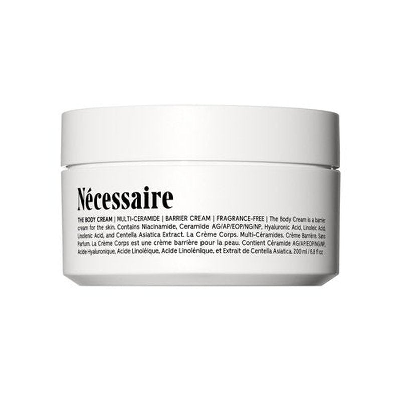 Nécessaire The Body Cream - Rich Barrier Repair With 5% Niacinamide, 5 Essential Ceramides + Hyaluronic Acid. Fragrance-Free. Non-Comedogenic. 200 ml / 6.8 fl oz