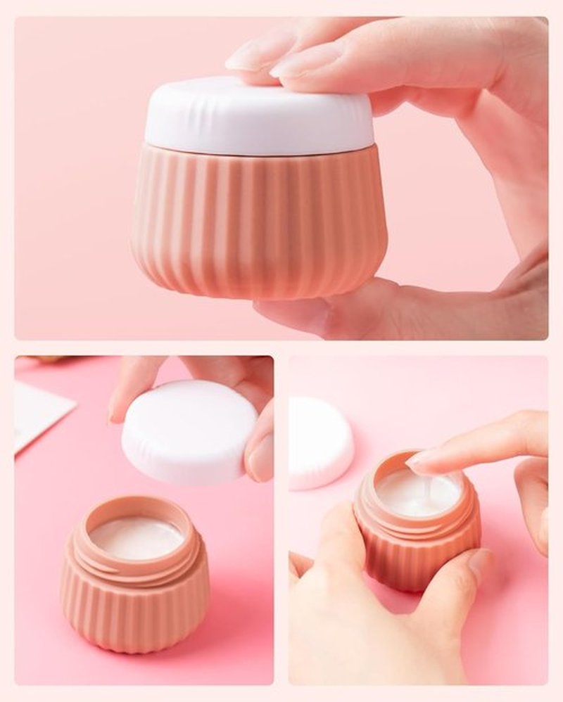 Mrsdry Travel Toiletry Containers - TSA Approved 4-Pack Leak-Proof Silicone Jars with Clear Bag