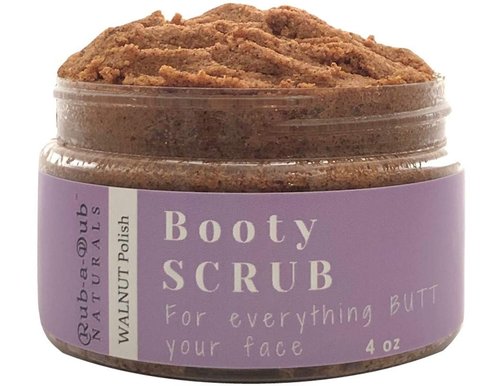 Premium Walnut Body Scrub - Exfoliating Butt Scrub for Acne, Cellulite & Stretch Marks | 4 Ounce