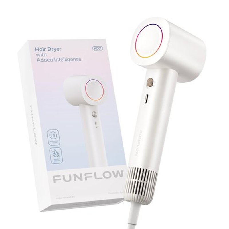 Kids Hair Dryer Mini, Lightweight 0.64lb High-Speed Blow Dryer with Smart Temperature Control & 600M Negative Ions, Compact Travel Hair Dryer for Kids, Adults & Seniors