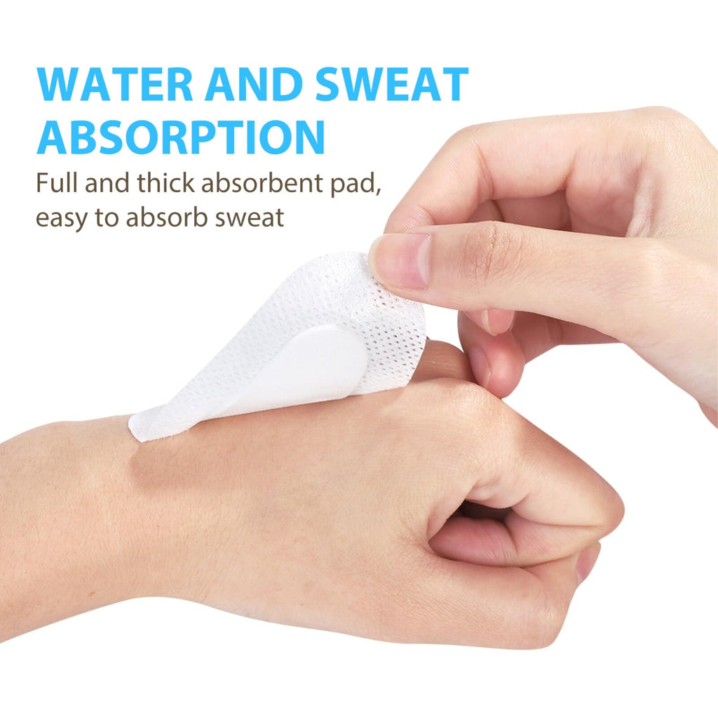 LALAFINA 20Pcs Sterile Nonwoven Eye Pads Breathable Eye Patches Soft Medical Self- Adhesive Nonwoven Wound Dressings for Adults, Random Color