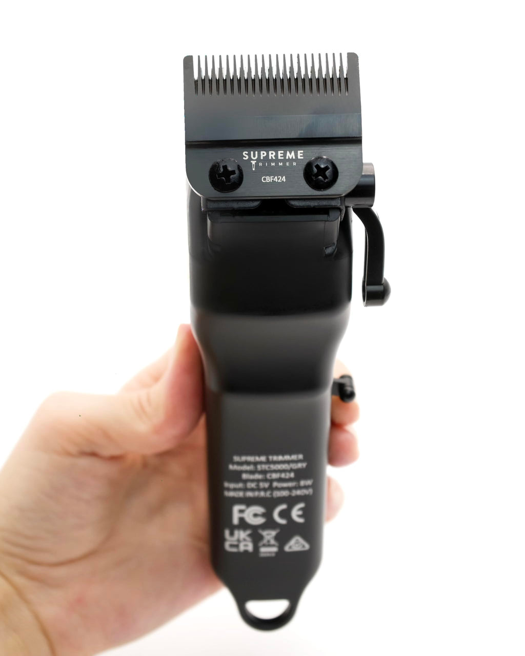 Supreme Trimmer 3-in-1 Barber Bundle | Pro Clipper, DLC T-Shaper Trimmer & Crunch Foil Shaver | Professional Beard Trimmer Men’s Hair Clipper Kit | Red