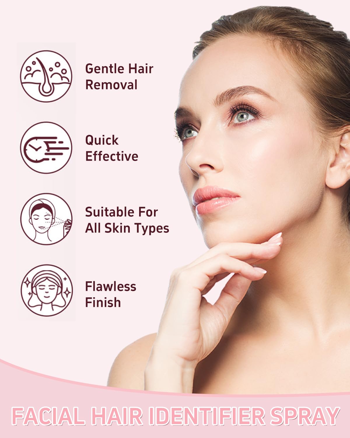 Identifier for Shaving Powder Women, Facial Body Identifier for Shaving Peach Fuzz for All Skin Types