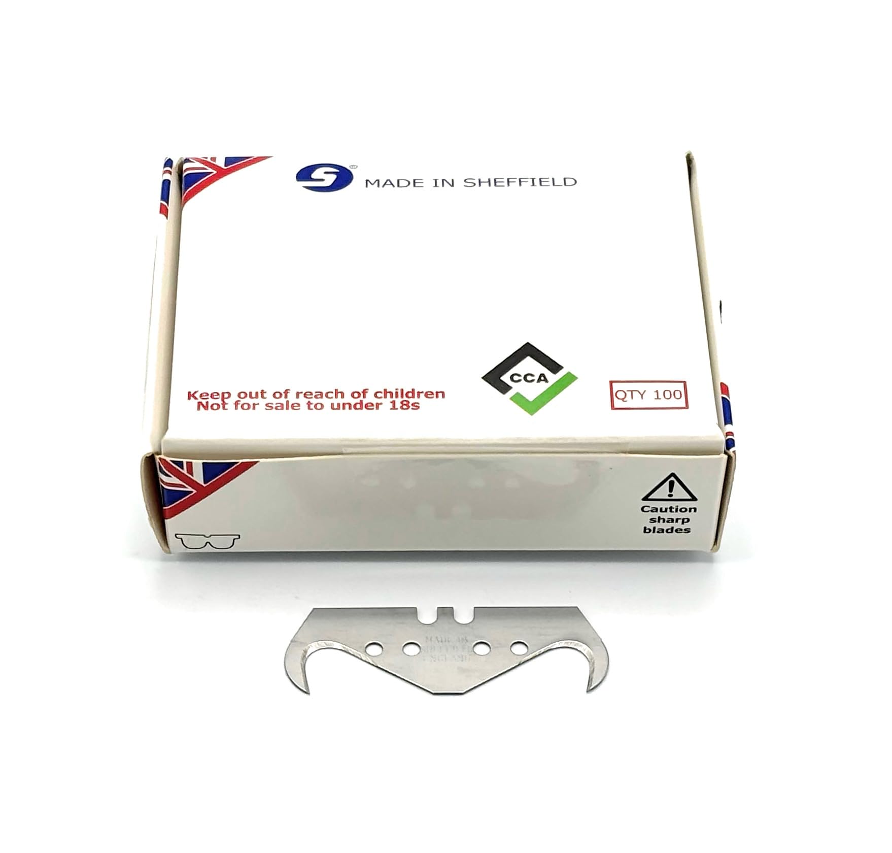 CCA Super Big Hook Trimming Blades x 100 for Roofing and flooring