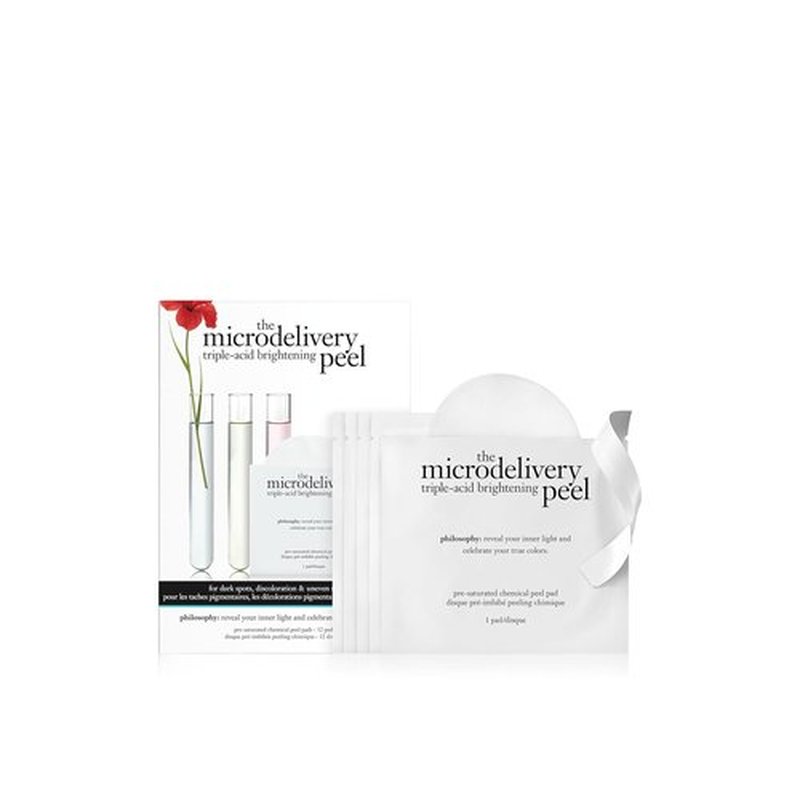 Philosophy Microdelivery Triple-Acid Brightening Peel Pads - Reduce Dark Spots & Even Skin Tone | 12 Ct