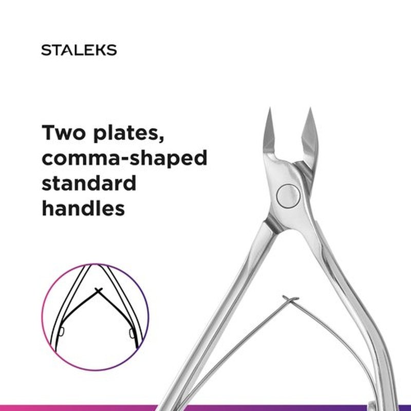 STALEKS PRO Expert 100 7mm Professional Cuticle Nippers – Stainless Steel Skin Nippers for Manicure
