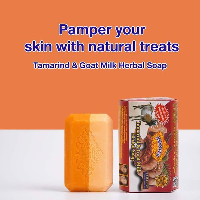 ASANTEE TAMARIND & GOAT MILK HERBAL SOAP 125 G. (Pack of 1)