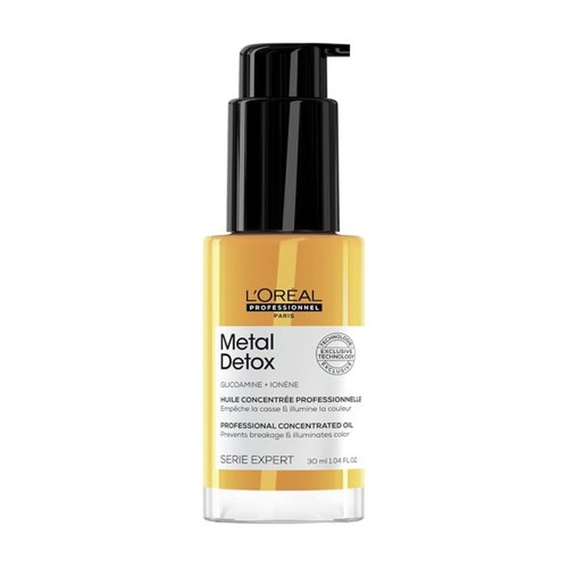 L'Oreal Professionnel Metal Detox Leave-In Oil - Detoxify & Protect Hair Color | Adds Shine