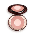 Charlotte Tilbury Cheek to Chic Powder Blush - Two-Tone Cheek Makeup with a Radiant, Luminous Finish - Buildable Color that Smooths, Buffs & Blends for a Light Reflecting Glow - Pillow Talk Original