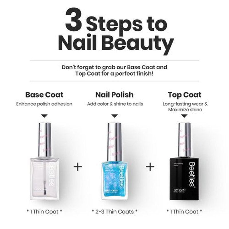 Beetles Glitter Nail Polish Set, 6 Colors Dreamy Pastel Pearl Quick Dry Nail Polish Kit, Long Lasting Shine DIY Manicure Gift for Women Girl Christmas Nail Art
