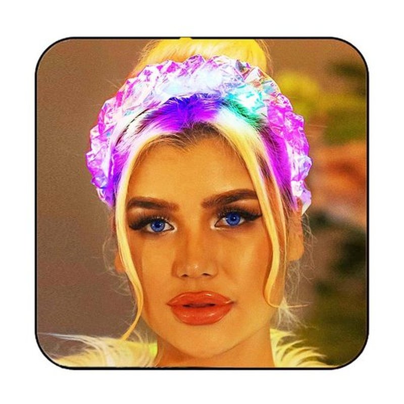 GORTIN Light up Headband LED Neon Headpiece Carnival Rave Costume Hair Accessories for Women