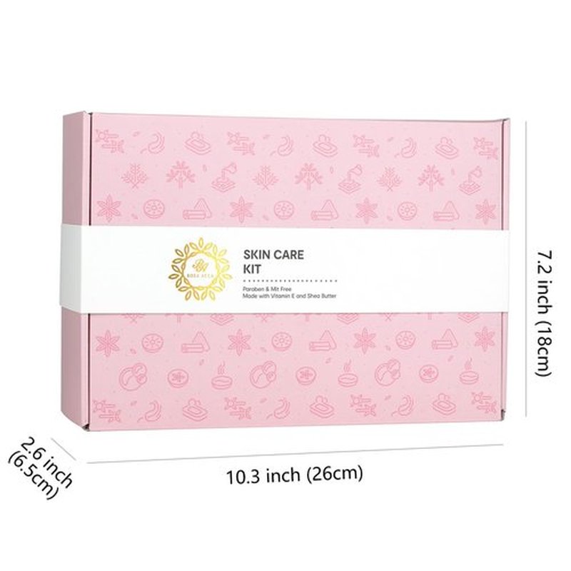 Rose 23 Pcs Facial Skin Care Set, Luxury Bath and Body Gifts for Women, Spa & Self-Care Gifts, Sheet Mask, Eye Mask, Gua Sha, Cream, Face Oil, Birthday, Christmas, Valentines, Mother Day, Girlfriend