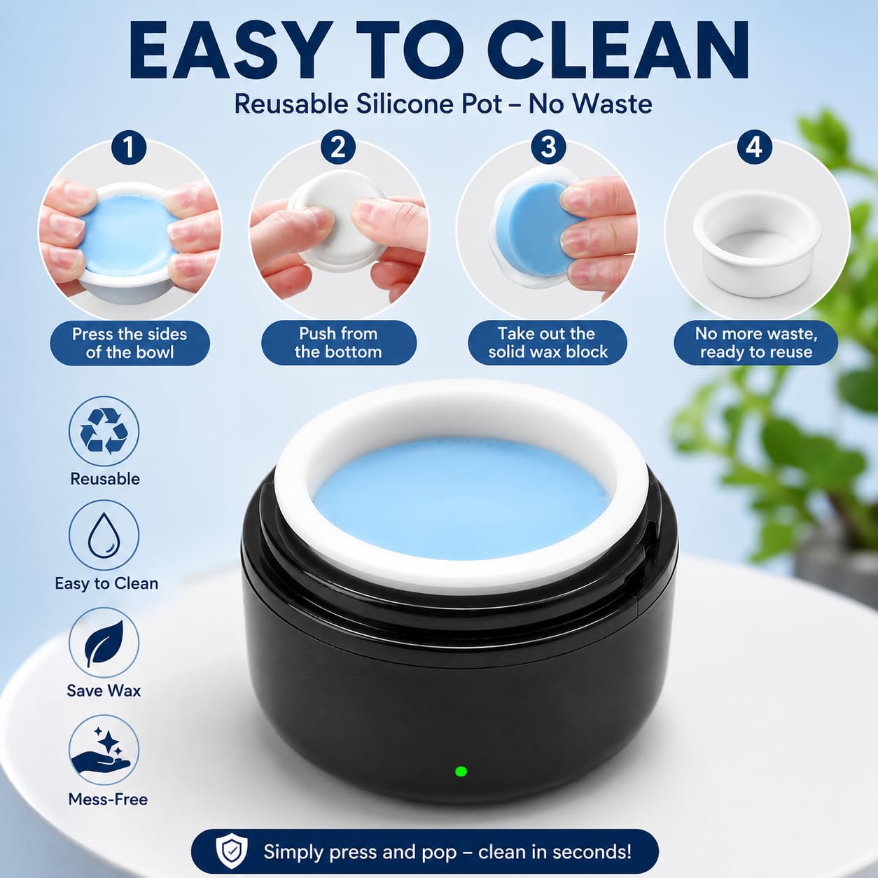 STORICANS Portable Nose Wax Kit for Men & Women - Mini USB Wax Warmer with 100g Wax Beads, 30 Nose Sticks, 10 Applicators, 2 Silicone Pots & Organizer Bag - At-Home Nose Ear Hair Removal Kit