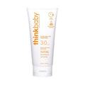 Thinkbaby Mineral Sunscreen, SPF 30 Clear Zinc Oxide Baby Sun Screen, 6 Fl Oz, Natural, Water Resistant, Reef Safe, Vegan, Broad Spectrum UVA/UVB Protection