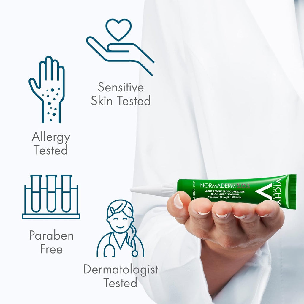 VICHY Normaderm Daily Acne Face Wash - Salicylic Acid Cleanser for Oily Skin | Clears Clogged Pores