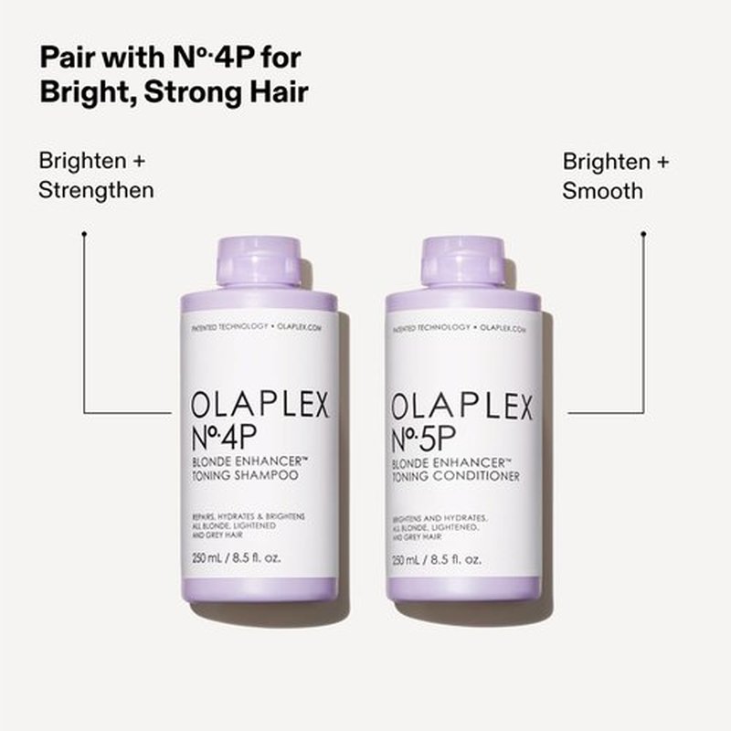 Olaplex Nº. 5P Blonde Enhancer Purple Toning Conditioner: Neutralizes Brassiness & Strengthen | Repairs Damages & Hydrates Hair | For Coily, Curly, Straight, and Wavy, 1000 mL / 33.8 Fl Oz