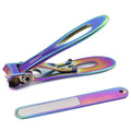 SZQHT Ultra Wide Jaw Opening Nail Clippers Set, Toenail Clippers for Thick Nails, Heavy Duty Nail Cutter, Stainless Steel Toe Nail Clippers for Seniors, Men & Women Manicure,Pedicure,Big(Prismatic)