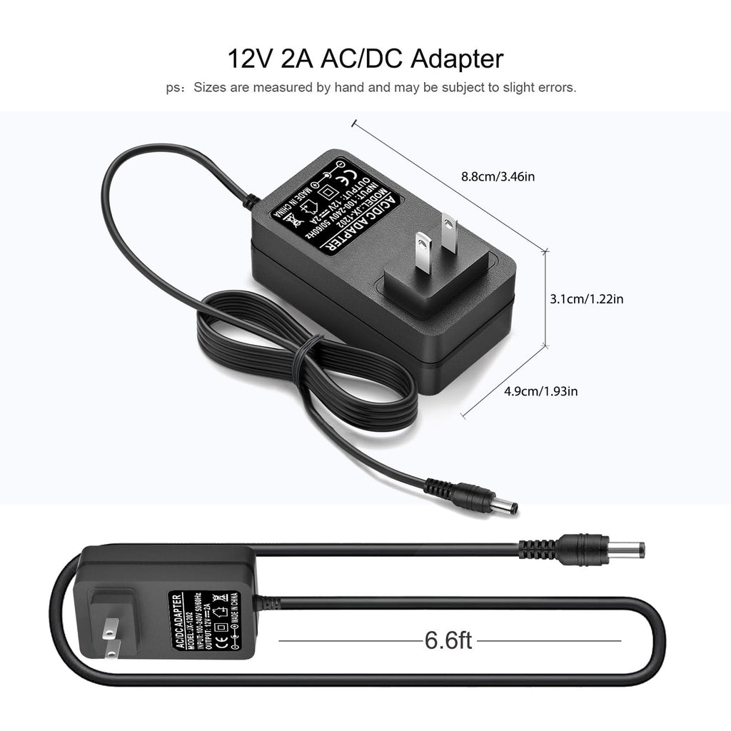 12V AC/DC Charger Power Supply Compatible for Seagate Hard Drive, Freeagent Goflex, WD Western Digital My Book External Hard Drive Adapter Power Cord