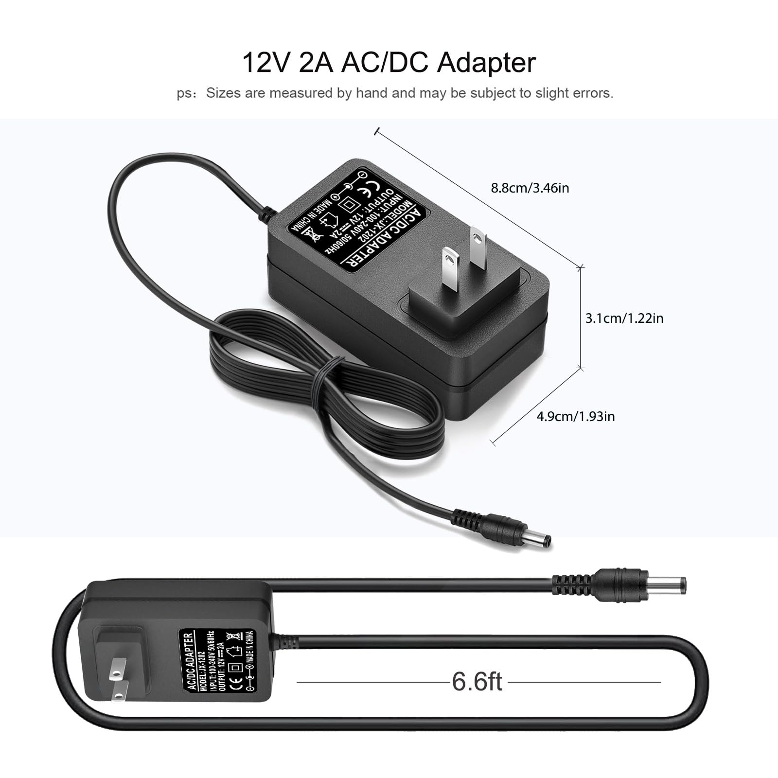 12V AC/DC Charger Power Supply Compatible for Seagate Hard Drive, Freeagent Goflex, WD Western Digital My Book External Hard Drive Adapter Power Cord