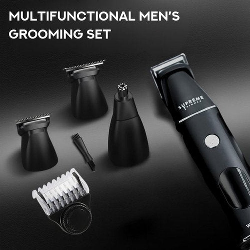 Supreme Trimmer - All-in-One Waterproof Multigroomer for Men | Rechargeable Beard, Body & Nose Hair Kit | SMG3030