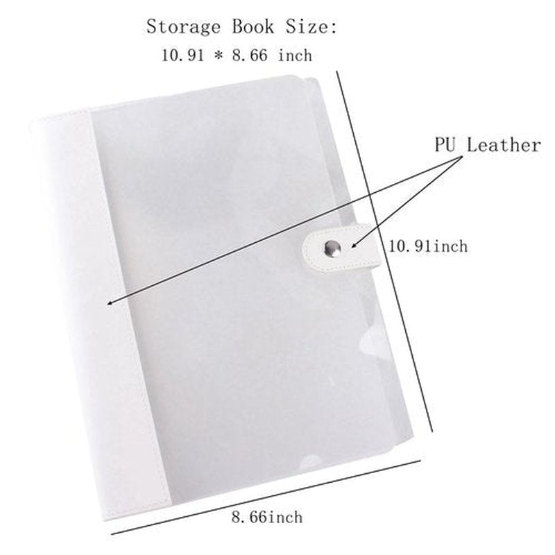 MZCMSL 1pc Press On Nail Organizer, Nail Storage Display Packaging with PU Leather, Included 6pcs Inside Pages and 4 Sheets(120pcs) Adhesive Double Sided Tapes (PVC+PU Leather)