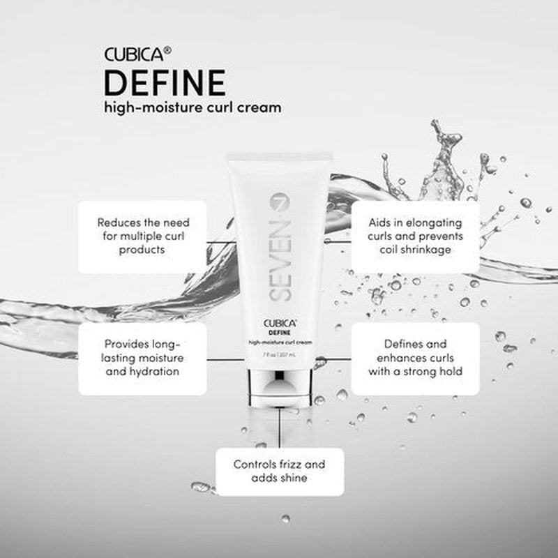 SEVEN Mezzo Define Curl Cream - High Moisture Anti-Frizz Hydrating Styling Cream with Shea Butter & Argan Oil | 7oz