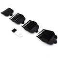 4 Pieces 4 Sizes Black Nylon Professional Hair Clipper Guide Guard Combs #3170-400, 1/8", 1/4", 3/8", 1/2" Compatible with Wahl Standard Full Sized 5 Star Series Magic Clip Hair Clipper Models (Black)