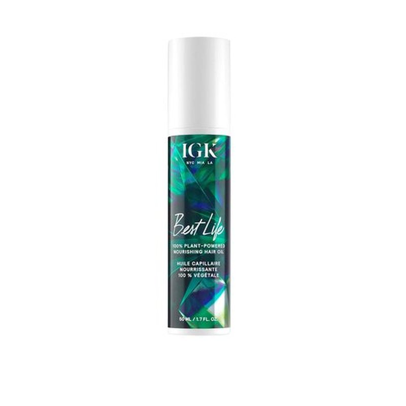 IGK Best Life Nourishing Hair Oil - 100% Plant Powered, Vegan, Heat Protectant for Smooth, Soft Hair